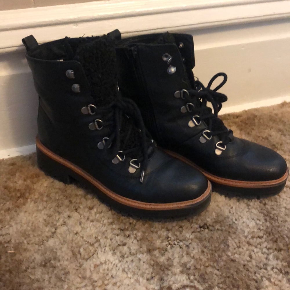 Black American Eagle Combat Boots